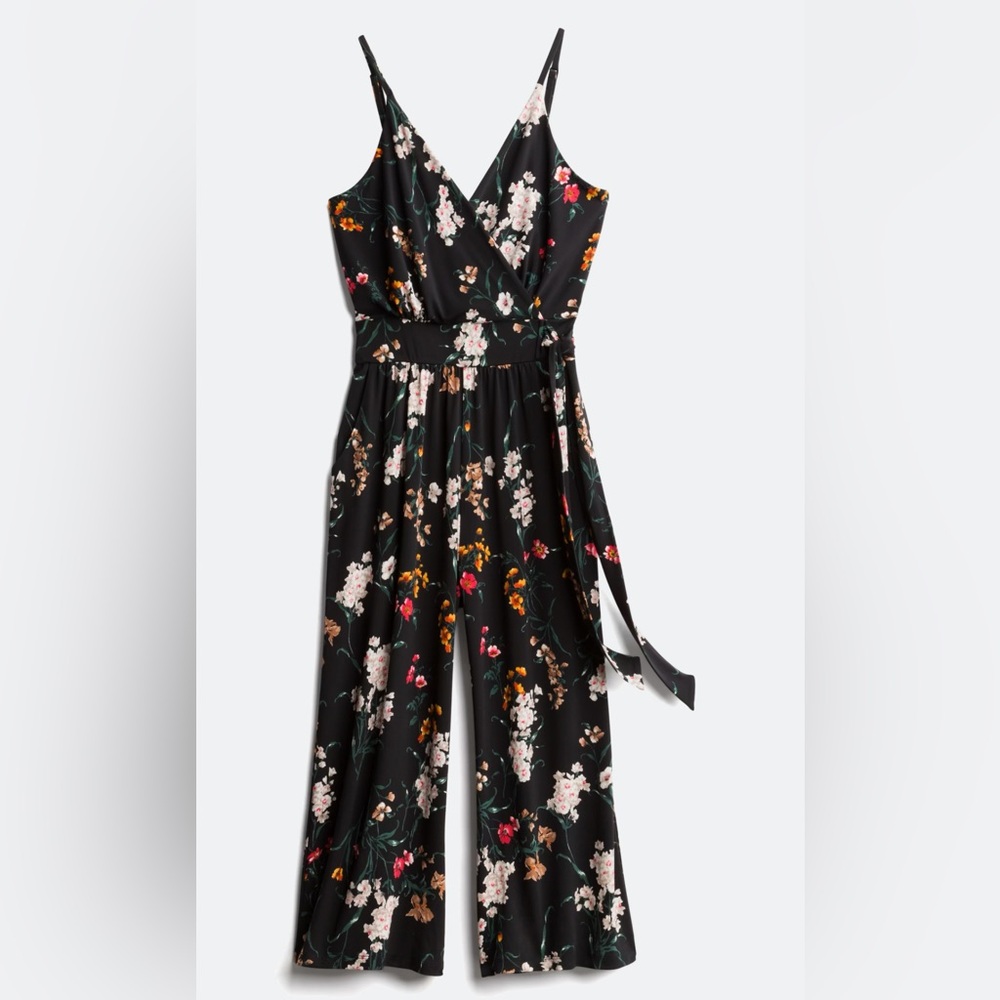 Kaileigh Black Floral Jumpsuit